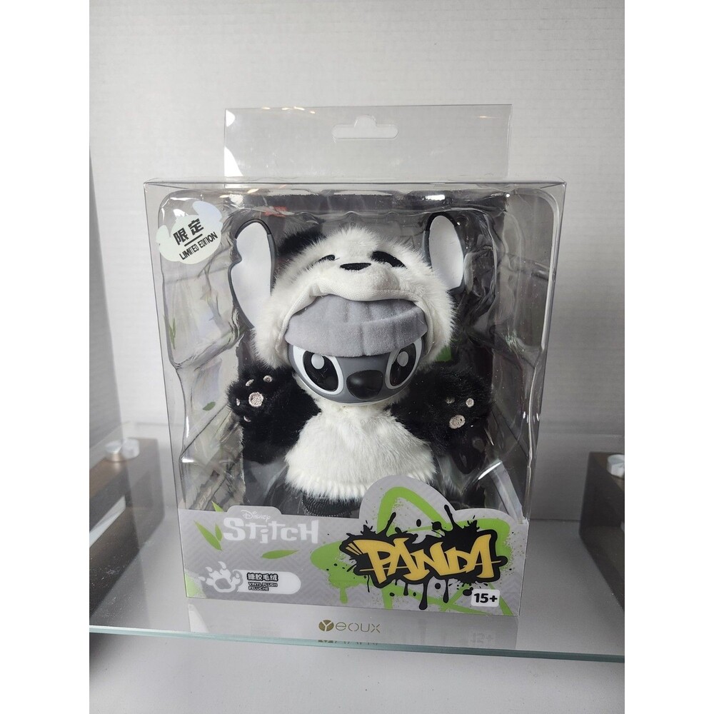Hot MINISO Stitch GenZ Street Series Panda Plush Pendant Limited Edition Art Toy